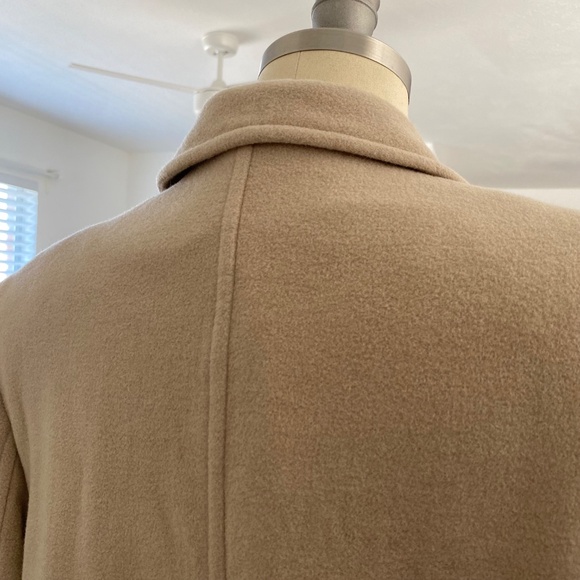 Beige Wool Double Breasted Coat - Picture 5 of 8